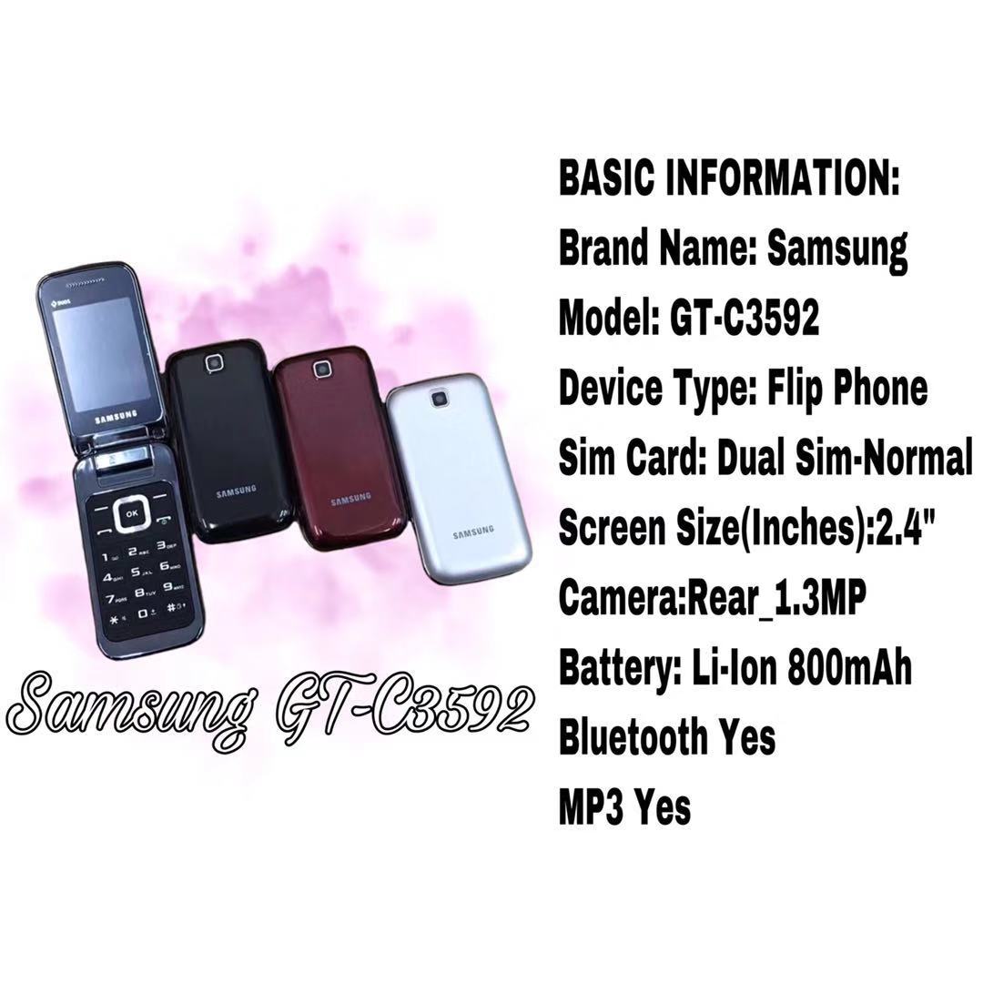 (RED)SAMSUNG GT-C3592 RECON REFURBISHED (READY STOCK)